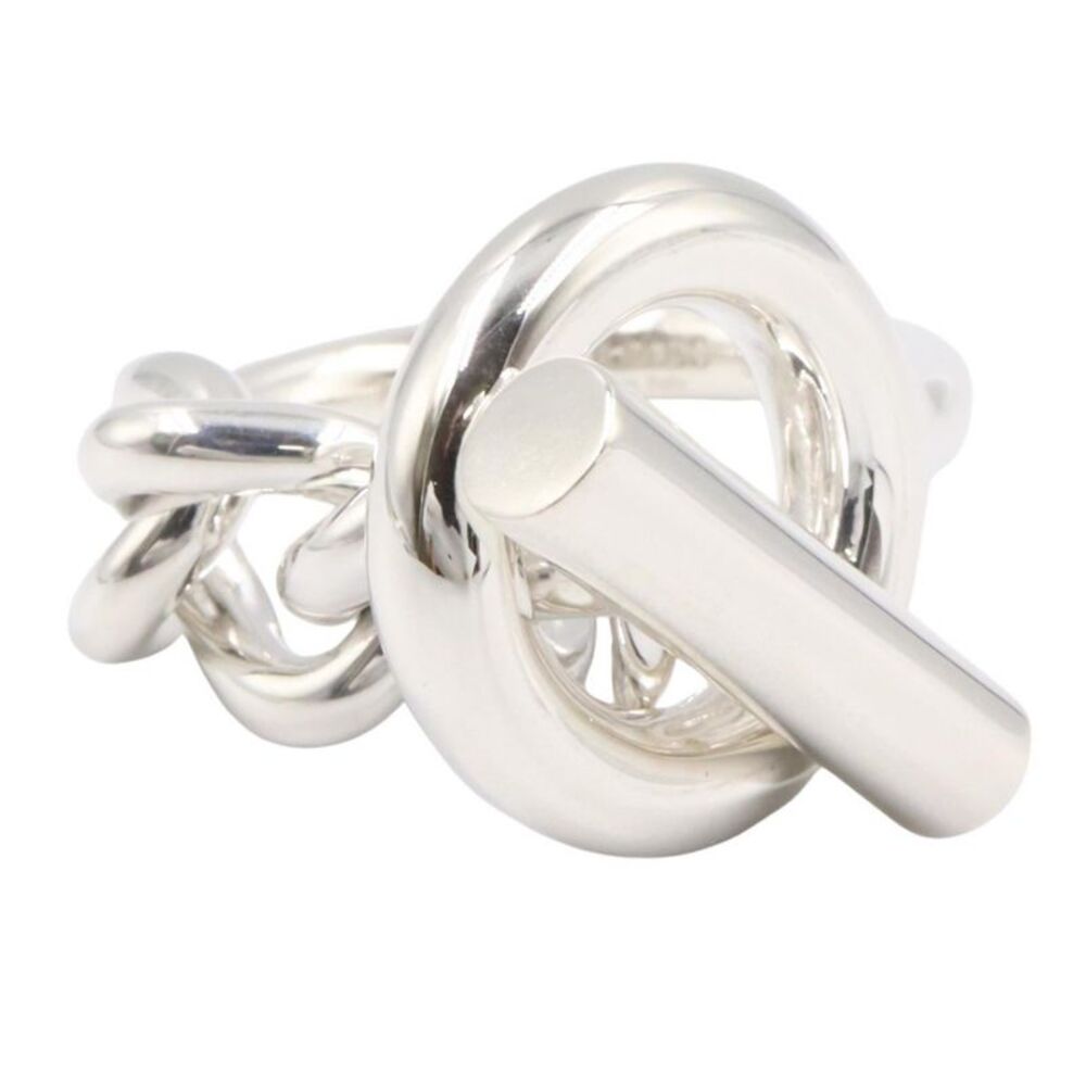 Hermes Croisette Ring Silver 925 Jewelry - Picture 8 of 9
